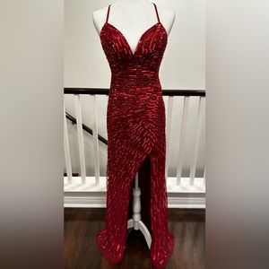 Formal Red Sequin Dress